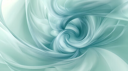 Abstract swirl of mint green and seafoam blue hues with soft and tranquil flowing gradients. generative ai. Seafoam. Illustration