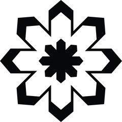 Fototapeta premium mandala a black circular vector illustration with concentric rings containing geometric patterns