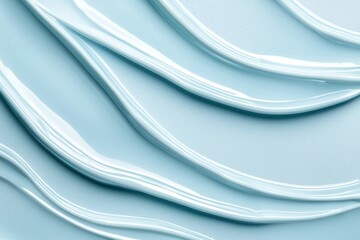 Obraz premium Blue and white color scheme with a smooth, wavy texture