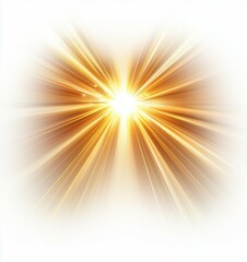 Fototapeta premium Bright yellow light is shining on a white background