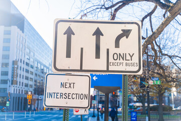 street sign in the city