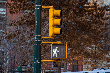 railroad crossing sign in New York City