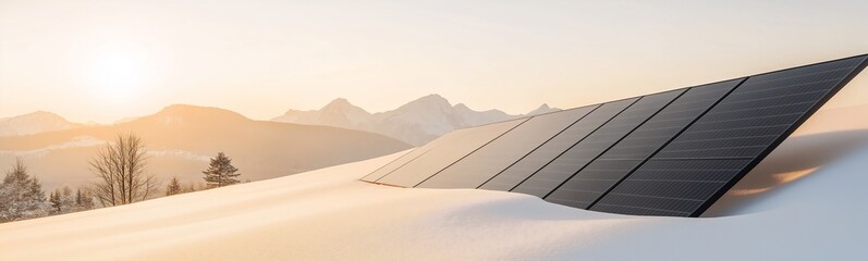 Solar panels in the snow. Energy-saving station. Alternative energy. Reduced productivity in winter due to snow. Small business. Solar Powered Business
