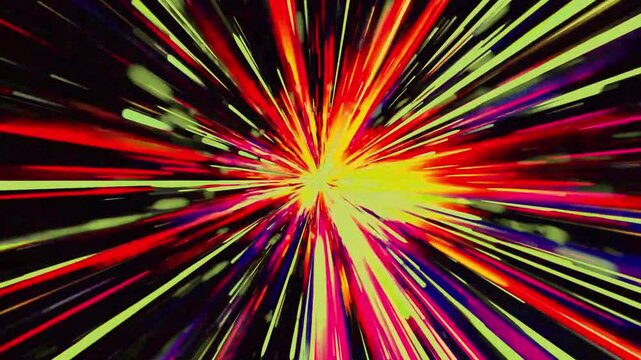 fast zoom light beam background