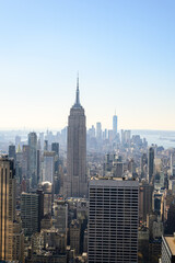 Obraz premium New York City Lower Manhattan Skyline with Empire State and World Trade