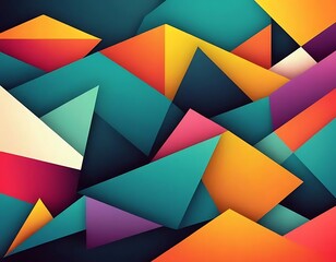 Fototapeta premium Abstract Colorful Geometric Triangle Pattern Design