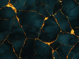 Dark cracked surface with gold foil effect, creating radiant shimmering pattern