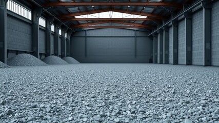 Gray Industrial Farm Gravel Texture Background - High Definition Photography
