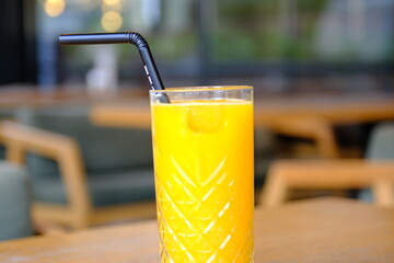 Iced orange juice squeezed during the hottest months of summer is refreshing. Healthy, vitamin C rich orange juice cools you in summer and protects you from flu and cold in winter.