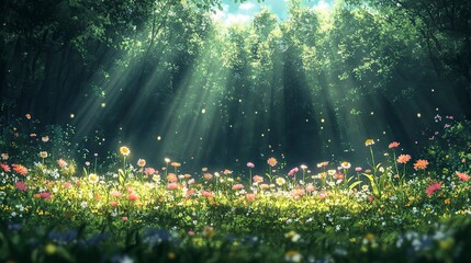 forest,flower,cute things,light and shadow,can see cloud,illustrations --ar 16:9 --style raw --stylize 400 --v 6.1 Job ID: 1b8b1acd-a90d-4cab-a3d1-bbf44afe084c
