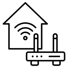 Router  Icon Element For Design