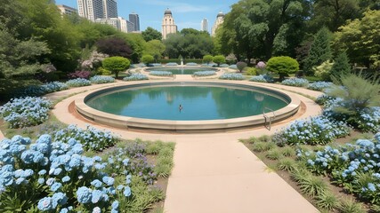 fountain in a city park