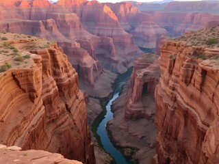 Canyon landscape with river