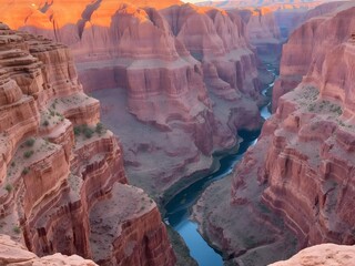 Canyon landscape with river
