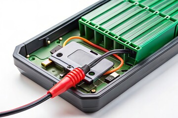 Dead Battery Revival: Close-Up of Pulse Charger Repairing a Lithium-ion Cell