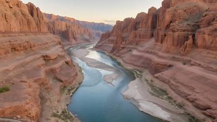Canyon landscape with river