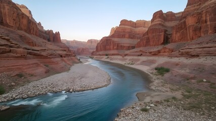 Canyon landscape with river