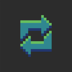 Obraz premium this is share icon in pixel art, this item good for presentations,stickers, icons, t shirt design,game asset,logo and project.