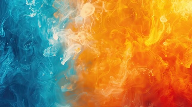 A dynamic gradient of bright orange, electric blue, and sunny yellow blends, creating an energetic, lively atmosphere that grabs attention with its vibrant, eye-catching colors.