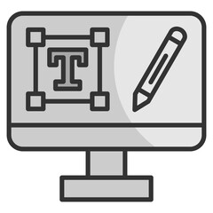 Typography  Icon Element For Design