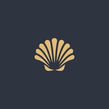 sea shell nature creature logo vector illustration template design
