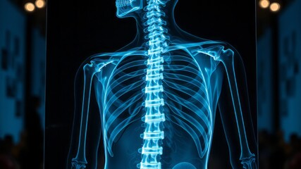 Spine X-Ray AI Art - High Definition Medical Image - Enhanced Detail