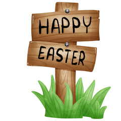 Watercolor happy carrot Easter Day 