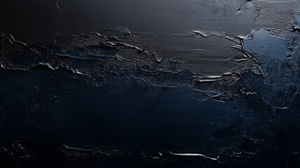 Fototapeta premium Abstrakte dunkle Oberfläche mit rauer Struktur, ideal für moderne Designs, Hintergründe oder kreative Texturen in Schwarz.