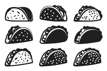 set of Burrito vector illustration