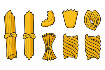 set of pasta vector illustration
