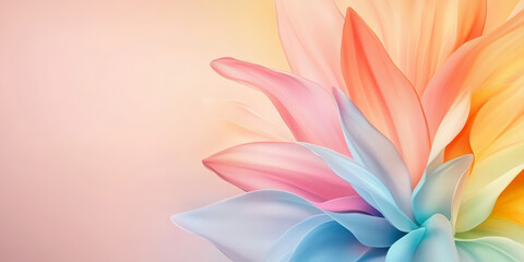 Fototapeta premium Vibrant abstract floral design in pastel shades, perfect for spring-themed art and decorative backgrounds. Enhance your home decor.
