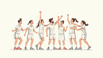 Naklejka premium A group of children playing soccer in a dusty field, filled with laughter and energy