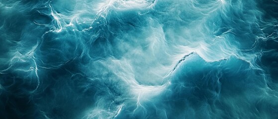 Abstract teal swirling texture.
