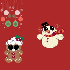 christmas card with santa claus