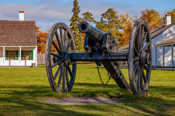 old cannon at the historic fort
