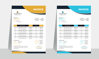 Minimal and Creative Invoice Template. 