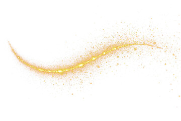 Gold glitter curve sparkly shiny texture shimmering path of golden Light png clipart transparent