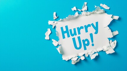 Limited time offer hurry up! don't miss out on this opportunity graphic design bright blue background attention-grabbing