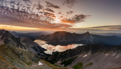 Fototapeta premium Let the mountain sunrise inspire your spirit. 