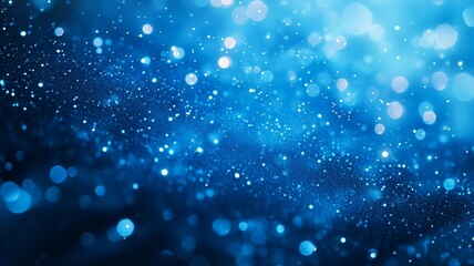 Fototapeta premium Magical Snowfall in Starry Night Sky with Glittering Cosmic Backdrop