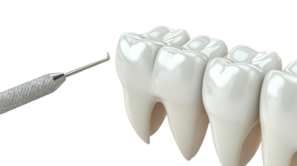 tooth on white background