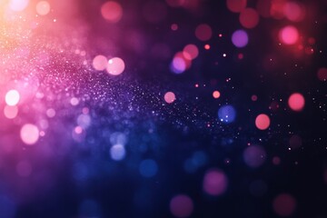 Abstract bokeh background with pink, purple, and blue glowing lights.