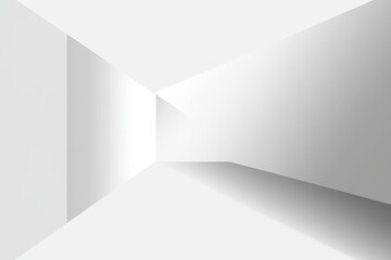Obraz premium Abstract white hallway with perspective, light, and shadow.