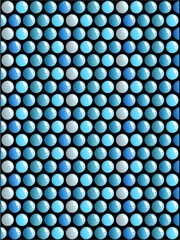 Gradient Bubble pattern. blue bubbles on black background.