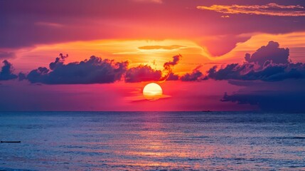 Serene Twilight. Blissful dusk over the tranquil waters