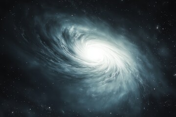 Spiral galaxy swirling in dark space. (1)