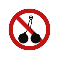 Lato lato children's toy ban sign. Prohibition signs for certain places such as schools, places of worship, hospitals and others. © GojinGo