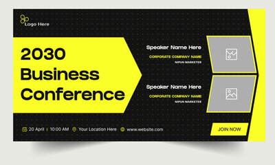 Trendy webinar template design, business strategy webinar banner design, business webinar, vector eps 10 file format