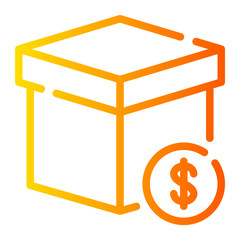 dollar gradient icon