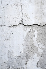 Obraz premium Cracked White Concrete Wall Texture Perfect for Background and Textural Projects : Generative AI